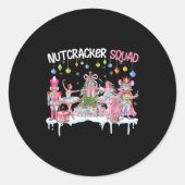 Nutcracker Squad Christmas Nk Ballet Sugar Plum Fa Runder Aufkleber (Vorderseite)