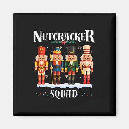 Nutcracker Squad Christmas Pajama Holiday Fun Fest Magnet (Vorne)