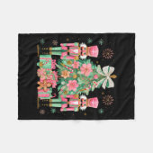 Nutcracker Squad Christmas Tree Ballet Dance Women Fleecedecke (Vorderseite (Horizontal))