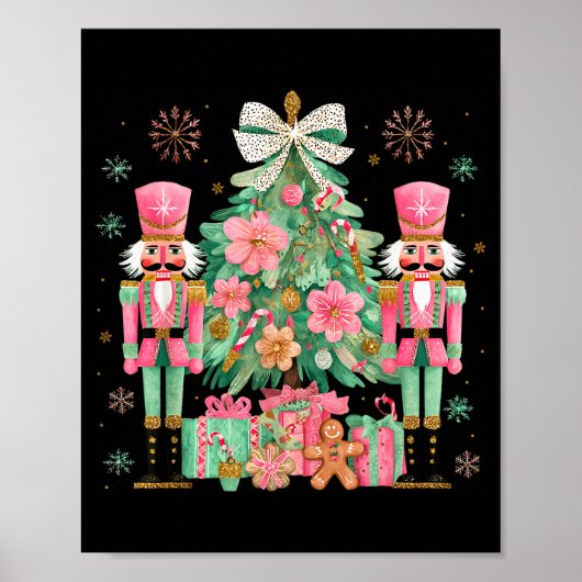 Nutcracker Squad Christmas Tree Ballet Dance Women Poster (Vorne)
