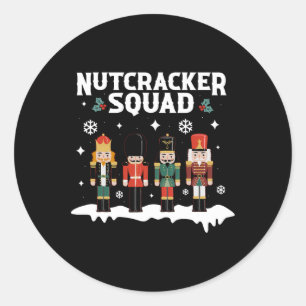 Nutcracker Squad Familie passt Weihnachten für Män Runder Aufkleber