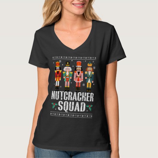 Nutcracker Squad Funny Christmas Pajama Holiday Ba T-Shirt (Vorderseite)