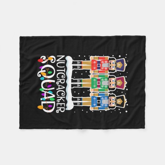 Nutcracker Squad Holiday Ballet Tanz Match Chr Fleecedecke (Vorderseite (Horizontal))