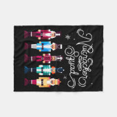 Nutcracker Squad Holiday Christmas Boy Girls Women Fleecedecke (Vorderseite (Horizontal))