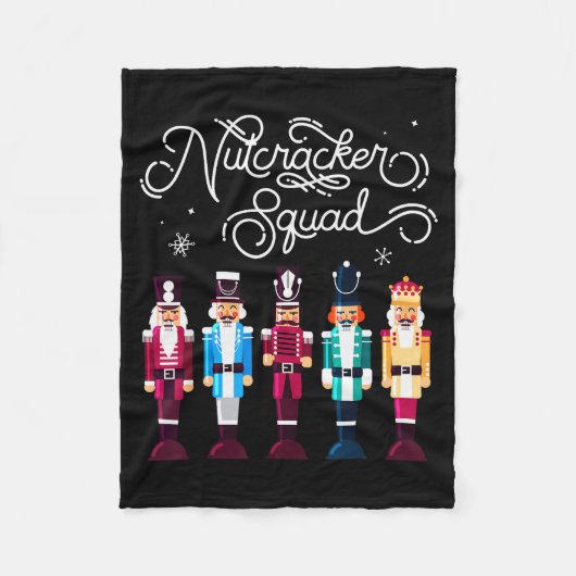 Nutcracker Squad Holiday Christmas Boy Girls Women Fleecedecke (Vorderseite)
