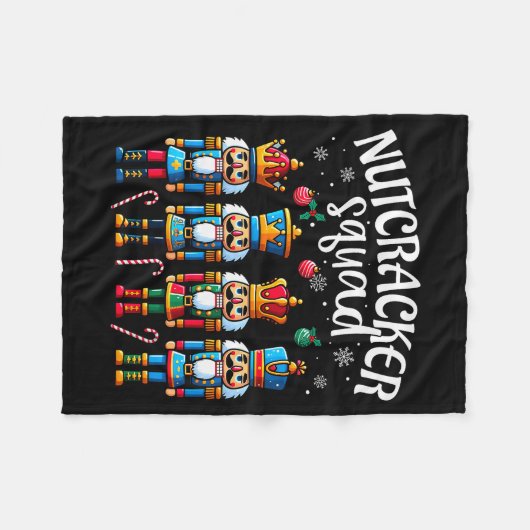 Nutcracker Squad Pajama Merry Christmas Toddler Bo Fleecedecke (Vorderseite (Horizontal))
