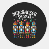 Nutcracker Squad Pajama Merry Christmas Toddler Bo Runder Aufkleber (Vorderseite)