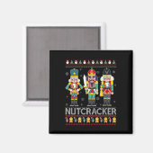 Nutcracker Squad Shirt Funny Ugly Christmas Sweet Magnet (Vorderseite/Rückseite)