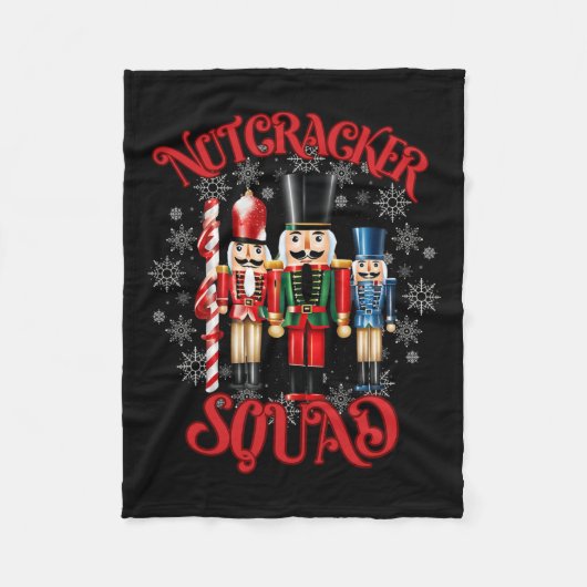 Nutcracker Squad Weihnachtsfeiertag Weihnachten We Fleecedecke (Vorderseite)