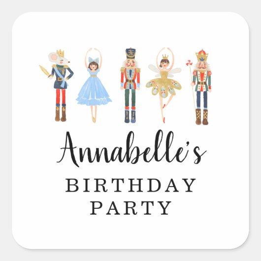 Nutcracker Square Stickers, Pflege von Stickers (Vorderseite)