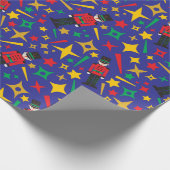 Nutcracker & Star Weihnachten Dunkelblauer Marine Geschenkpapier (Ecke)