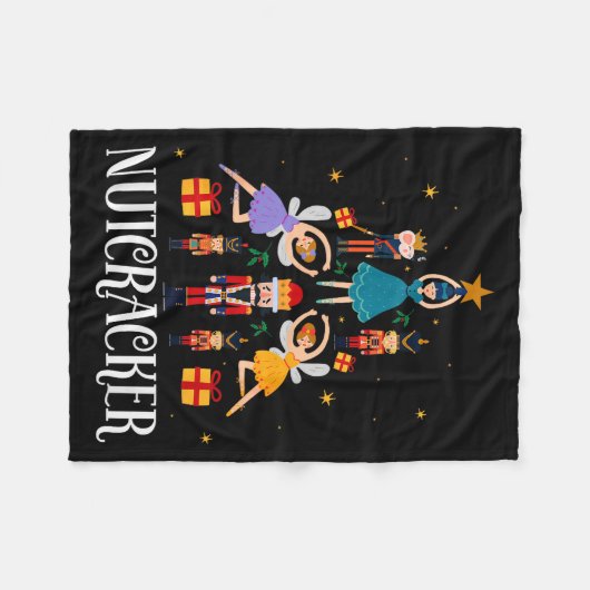 Nutcracker Sugar Fairy Plum Christmas - Nutcracker Fleecedecke (Vorderseite (Horizontal))