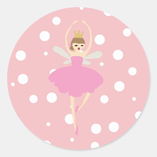 Nutcracker Sugar Plum Fairy Classic Round Sticker (Vorderseite)