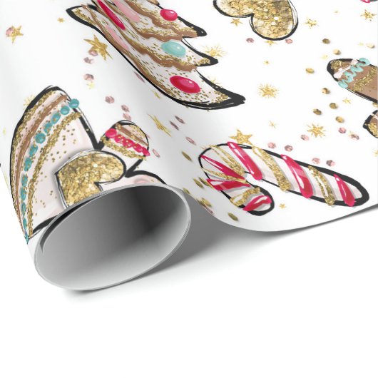 Nutcracker Sugar Plum Fairy Leckereien Geschenkpapier (Rolleneckpunkt)