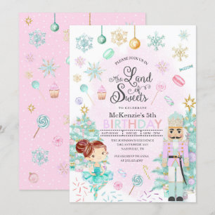 Nutcracker Sugar Plum Fairy Weihnachten Geburtstag Einladung