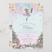 Nutcracker Sugar Plum Fairy Weihnachten Geburtstag Einladung (Vorne/Hinten)