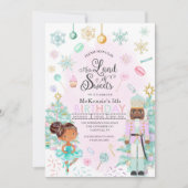 Nutcracker Sugar Plum Fairy Weihnachten Geburtstag Einladung (Vorderseite)