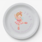 Nutcracker Sugar Plum Fairy Weihnachten Pappteller (Vorderseite)