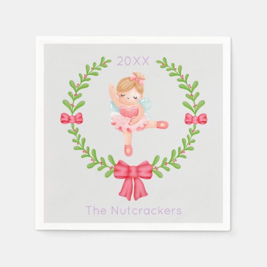 Nutcracker Sugar Plum Fairy Weihnachten Serviette (Vorderseite)