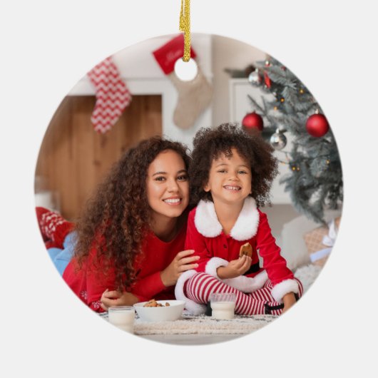 Nutcracker Sugar Plum Fairy Weihnachtsgebäck Foto Keramik Ornament (Hinten)