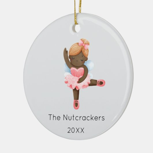 Nutcracker Sugar Plum Fairy Weihnachtsgebäck Foto Keramik Ornament (Links)