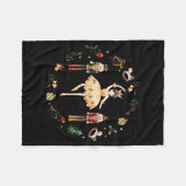 Nutcracker Sugar Plum Fairy Winter Birthday Baby Fleecedecke (Vorderseite (Horizontal))