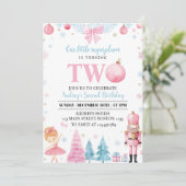 Nutcracker Sugar Plum Fairy zum Geburtstag Einladu Einladung (Stehend Vorderseite)