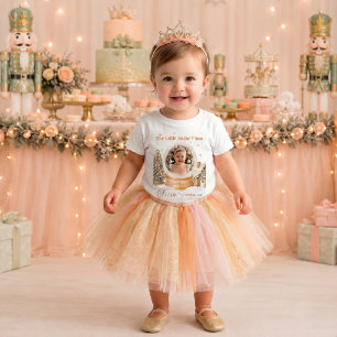 Nutcracker Sugar Plum Foto Erstes Geburtstagsmädch Baby T-shirt