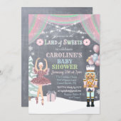 Nutcracker Sugar Plum Kinderdusche Einladung (Vorne/Hinten)