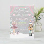 Nutcracker Sugar Plum Kinderdusche Einladung (Stehend Vorderseite)