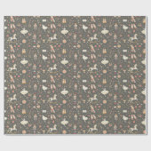 Nutcracker Suite Ballerina Horse Gray Geschenkpapier (Flach)