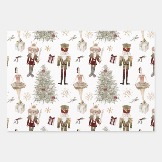 Nutcracker Suite Ballet Geschenkpapier Set (Vorderseite)