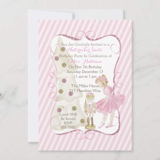 Nutcracker Suite Einladung (Vorderseite)