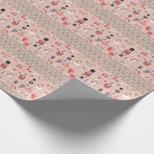 Nutcracker Suite Frohe Weihnachtszucker Pflaume Fa Geschenkpapier (Ecke)