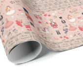 Nutcracker Suite Frohe Weihnachtszucker Pflaume Fa Geschenkpapier (Rolleneckpunkt)