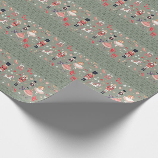 Nutcracker Suite Frohe Weihnachtszucker Pflaume Fa Geschenkpapier (Ecke)