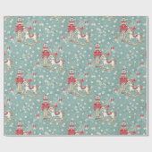 Nutcracker Suite Soldier Pony Blue Wrapping Paper Geschenkpapier (Flach)