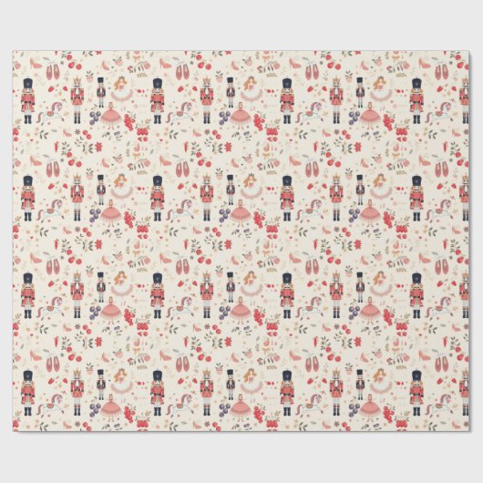 Nutcracker Suite Sugar Plum Fairy Pferde Geschenkpapier (Flach)