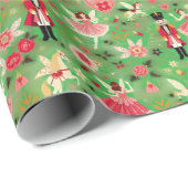 Nutcracker Suite Sugum Plum Fairy Flying Pferde Geschenkpapier (Rolleneckpunkt)