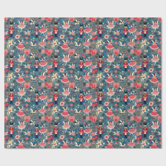 Nutcracker Suite Sugum Plum Fairy Flying Pferde Geschenkpapier (Flach)