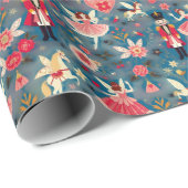 Nutcracker Suite Sugum Plum Fairy Flying Pferde Geschenkpapier (Rolleneckpunkt)
