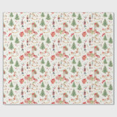 Nutcracker Suite Sweets Ballet Watercolor Geschenkpapier (Flach)