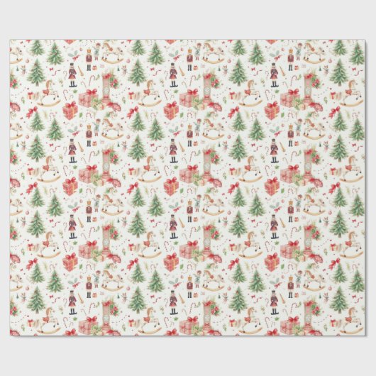 Nutcracker Suite Sweets Ballet Watercolor Geschenkpapier (Flach)