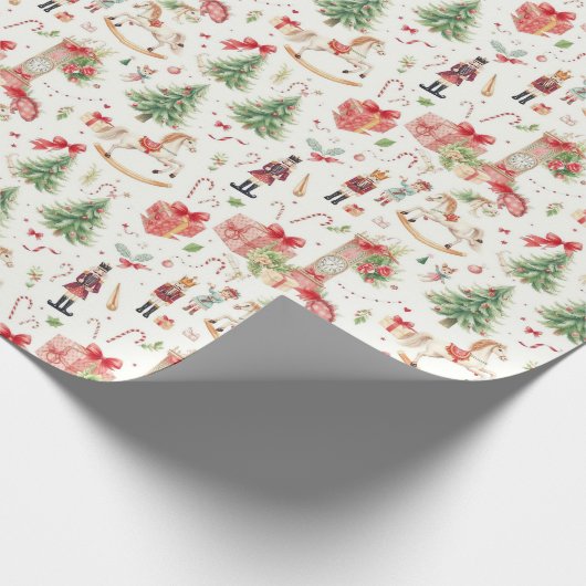 Nutcracker Suite Sweets Ballet Watercolor Geschenkpapier (Ecke)