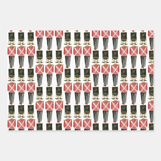 Nutcracker Suite Toy Soldiers Rocking Pferde | Geschenkpapier Set (Vorderseite 2)