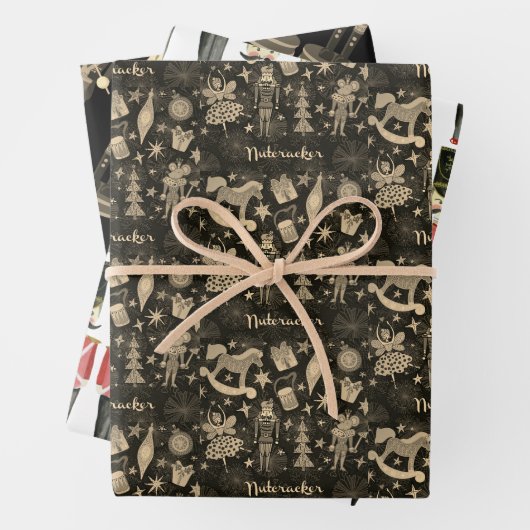 Nutcracker Suite Toy Soldiers Rocking Pferde | Geschenkpapier Set (Beispiel)