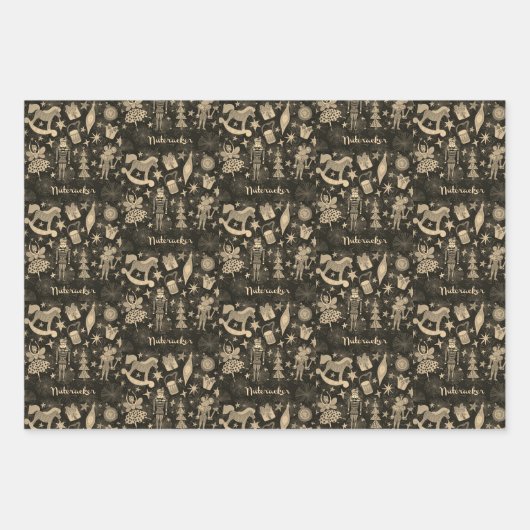 Nutcracker Suite Toy Soldiers Rocking Pferde | Geschenkpapier Set (Vorderseite)