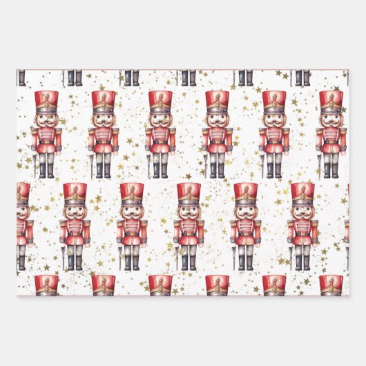 Nutcracker Suite Toy Soldiers Stars | Geschenkpapier Set (Vorderseite)