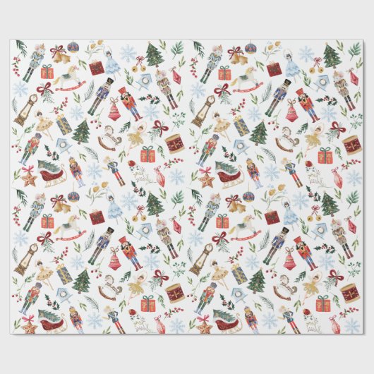 Nutcracker Suite Weihnachtsgeschenk Wrap Geschenkpapier (Flach)