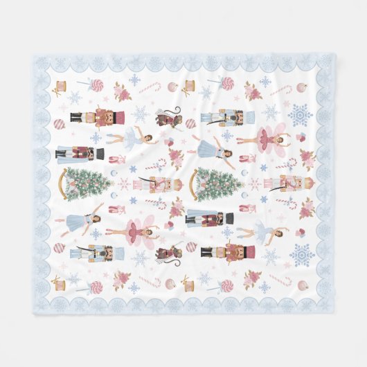 Nutcracker-Süßigkeiten Fleecedecke (Vorderseite (Horizontal))
